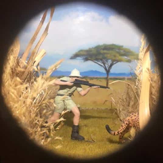 Szene von "Jagdfieber" durch das Guckloch